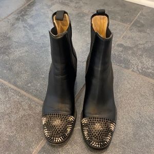 Christian Louboutin studded toe boots